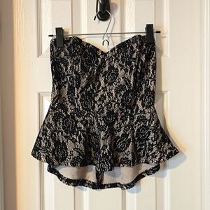 Lace Peplum Top